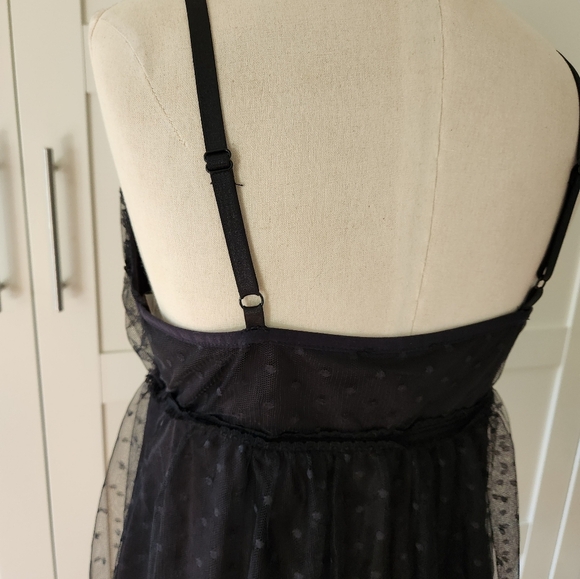 Thorn & Fable Hot Topic Women Black Empire Waist Slip Strappy Dress Size Small - Picture 8 of 10